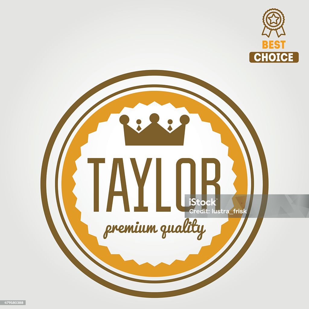 Taylor Logog Vintage Logo Badge Emblem Or Logotype Elements For Taylor Stock ...