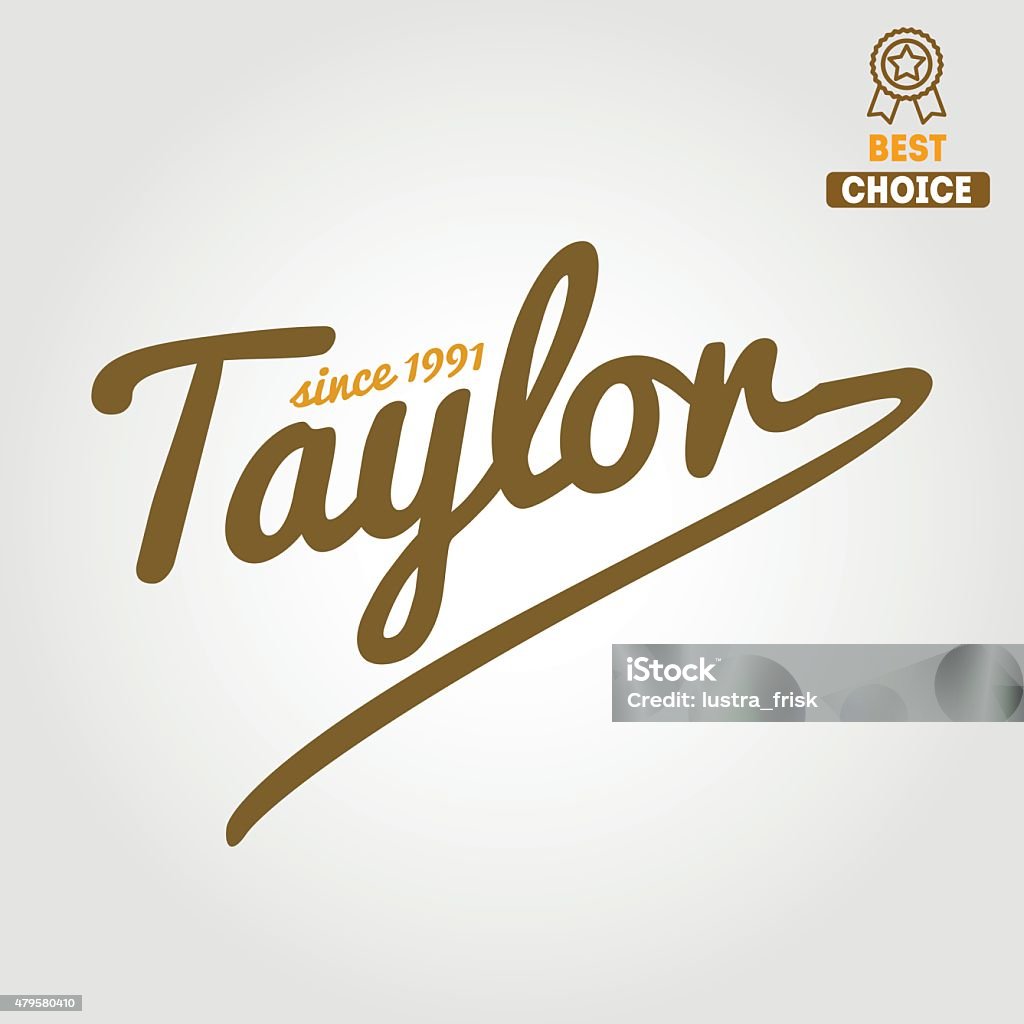 Taylor Logog Vintage Logo Badge Emblem Or Logotype Elements For Taylor Stock ...
