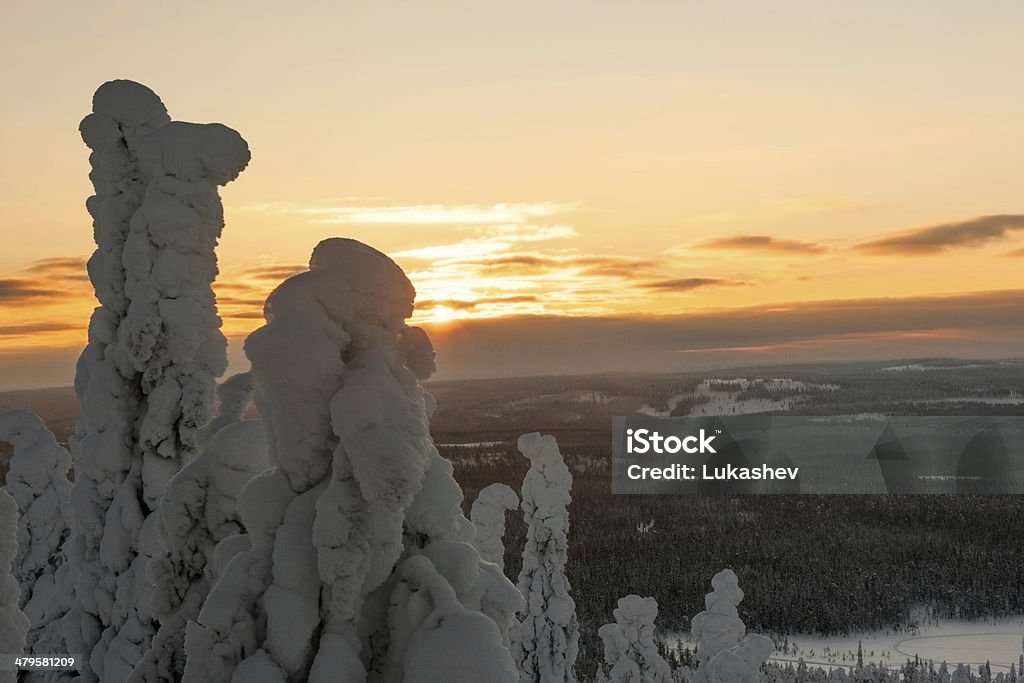 Evening on a mountaintop in Lapland Arctic Stock Photo