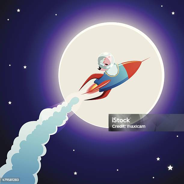 Sheep In Space Stock Illustration - Download Image Now - Cartoon, Sleeping, Speed
