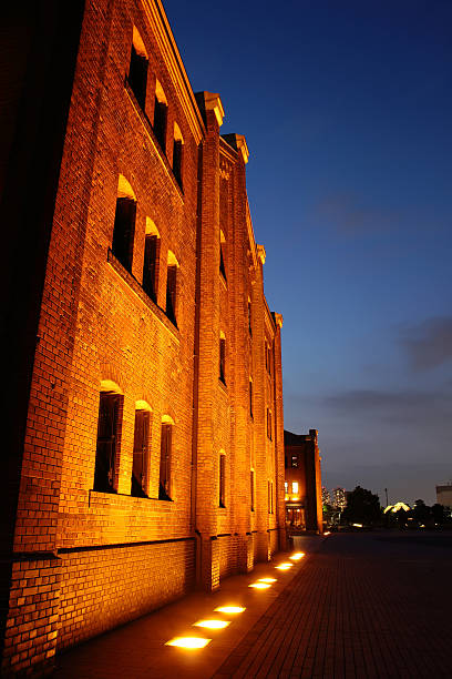 istock Twilight of a red brick warehouse 479581734