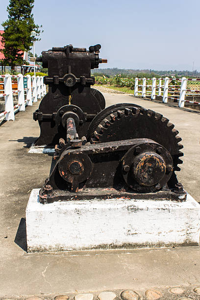 istock Winding mechanism of irrigation ditch gate 479584497