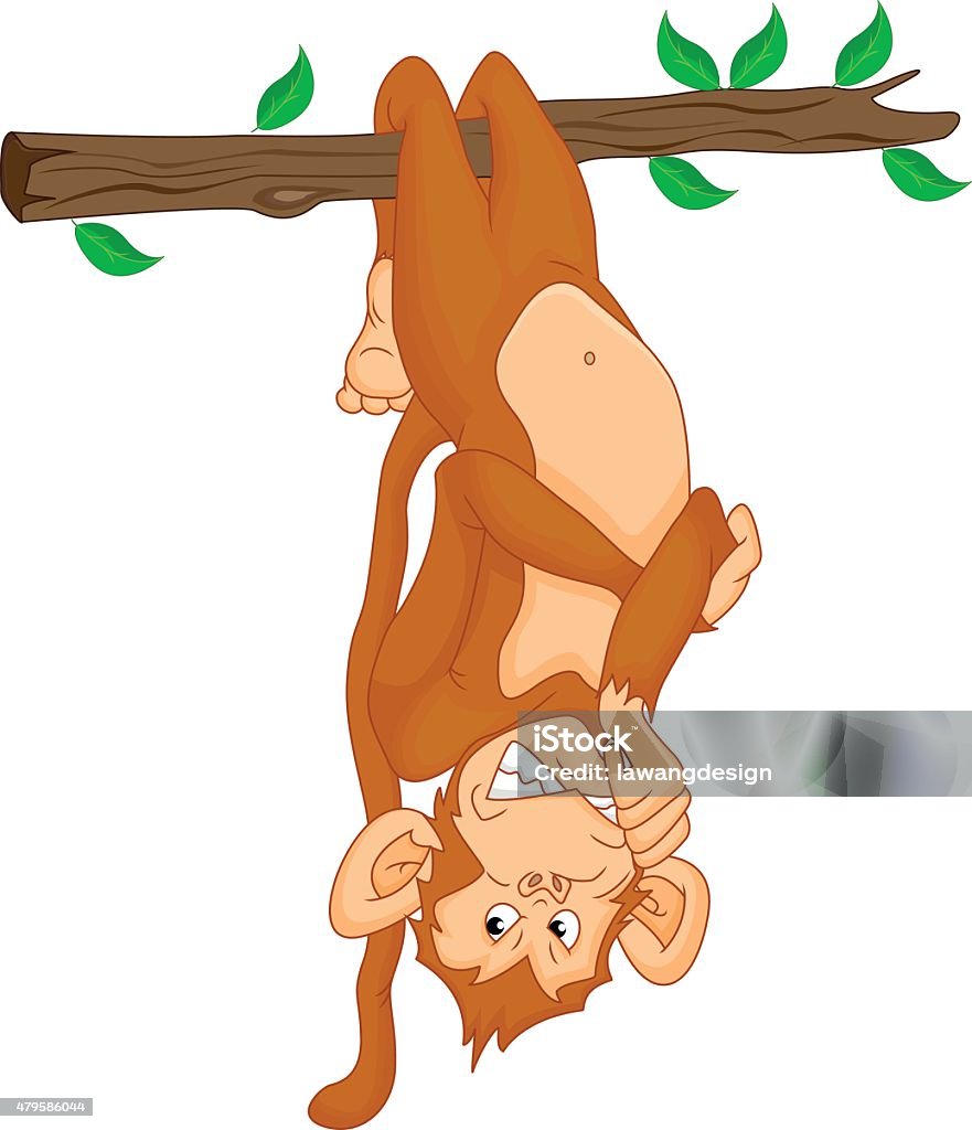 cute monkey cartoon hanging vector illustration of cute monkey cartoon hanging 2015 stock vector