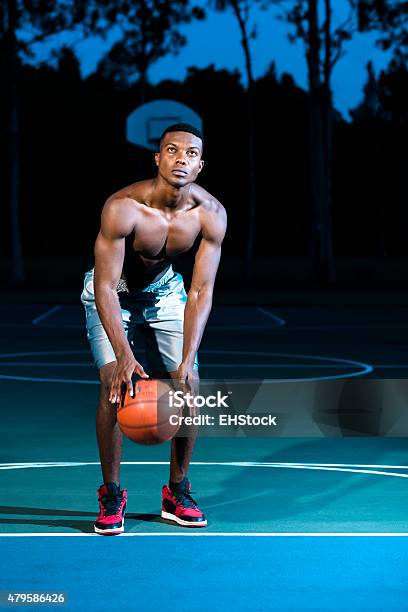 Basketball Player Free Throw Stock Photo - Download Image Now - Basketball - Ball, Basketball - Sport, Night