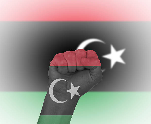 istock Fist wrapped in the flag of Libya 479587435