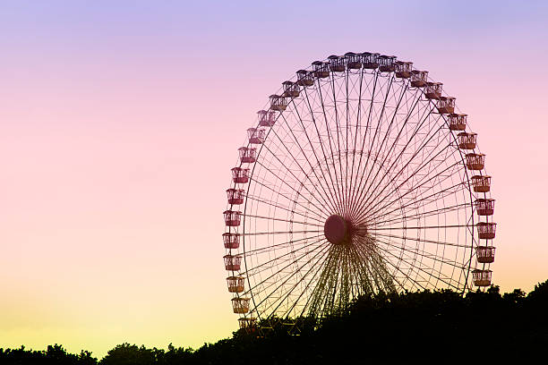 istock Large ferris wheel with sunset background. 479589702