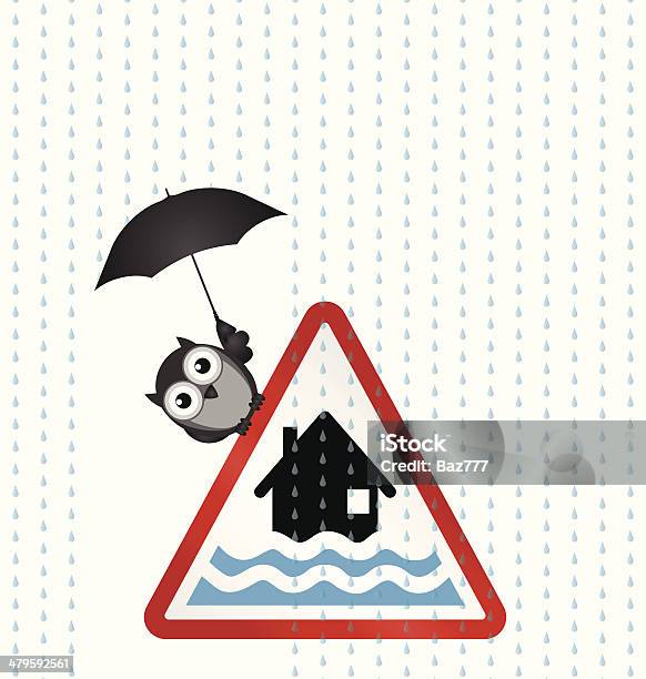 Flood Warning Stock Illustration - Download Image Now - Art Product, Bird, Bird Watching