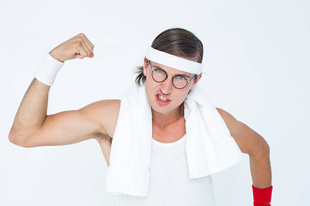 istock Geeky hipster posing in sportswear 479594728