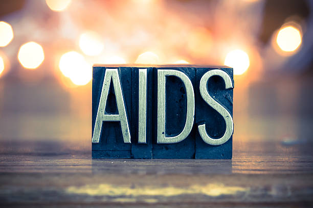 istock AIDS Concept Metal Letterpress Type 479595798