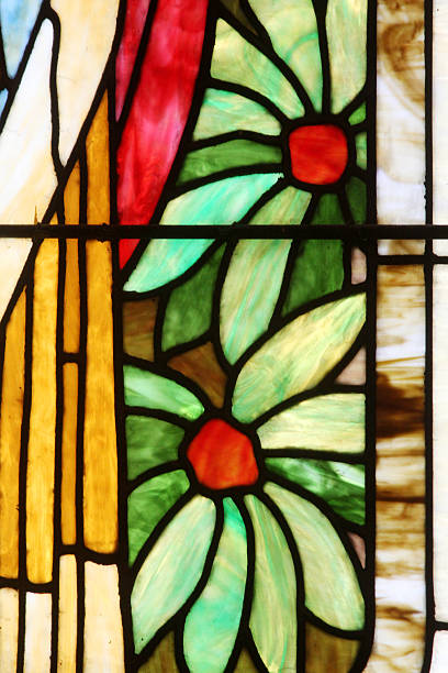 istock Stained Glass Detail-Flowers 479600296