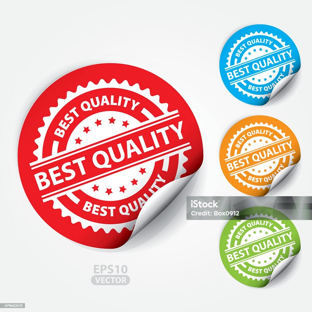 Good Quality Sample Sticker Best Quality Sticker And Tag Stock Illustration - Download Image Now ...