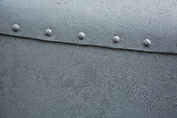 istock Grey metal background with rivets. Closeup view 479607668