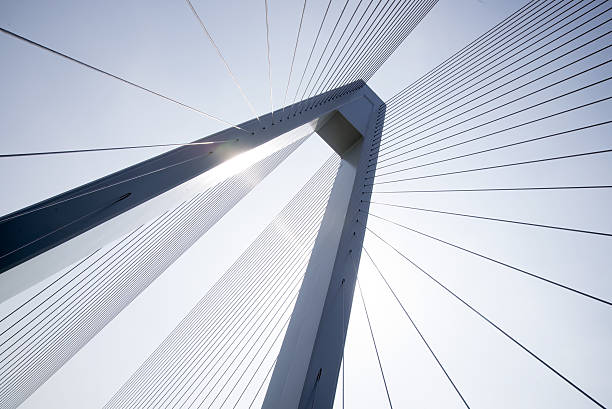 Cable-stayed bridge Cable-stayed bridge civil engineering stock pictures, royalty-free photos & images