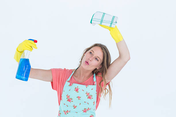 istock Smiling woman cleaning 479609586