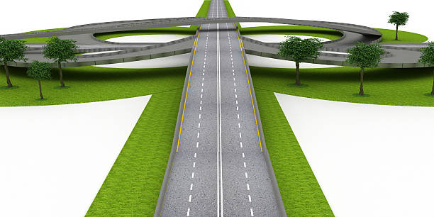 istock Crossroads and Highways isolated on white 479609806