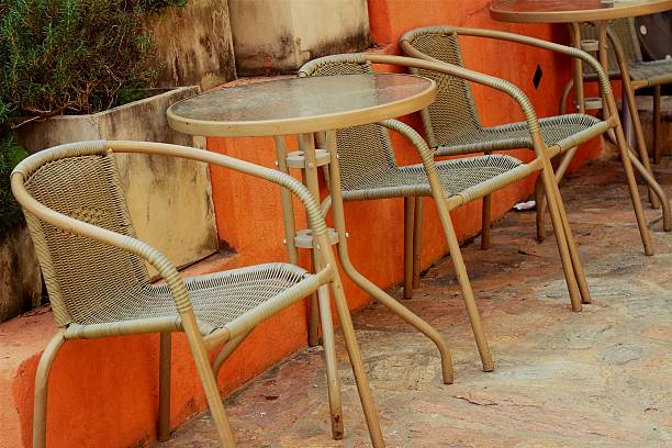istock chairs in the park at the zoo 479610910
