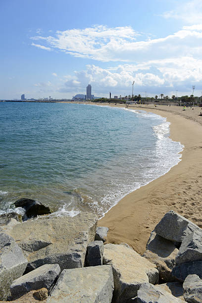 istock Sand Beach on the Mediterranean Sea, Barcelona, Spain 479611336