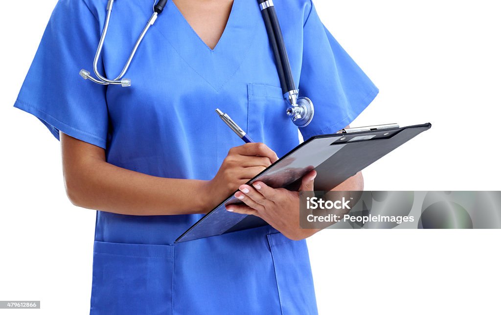 Perusing medical records Cropped studio shot of a healthcare worker looking at a medical record isolated on whitehttp://195.154.178.81/DATA/i_collage/pi/shoots/805144.jpg 2015 Stock Photo