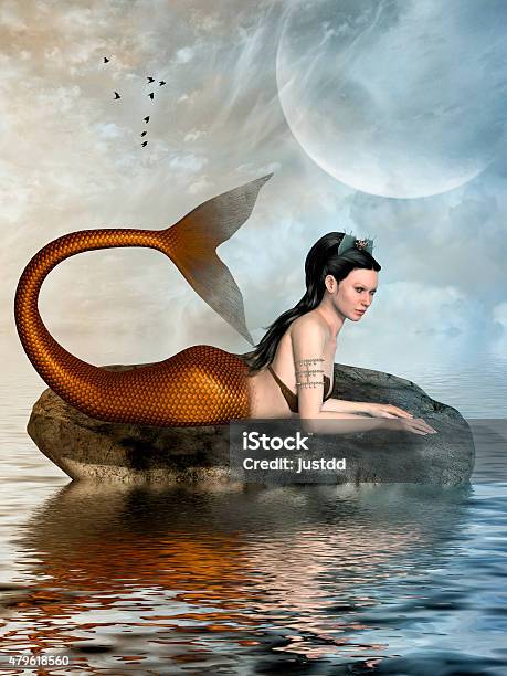 Mermaids Stock Illustration - Download Image Now - Goddess, Sea, 2015