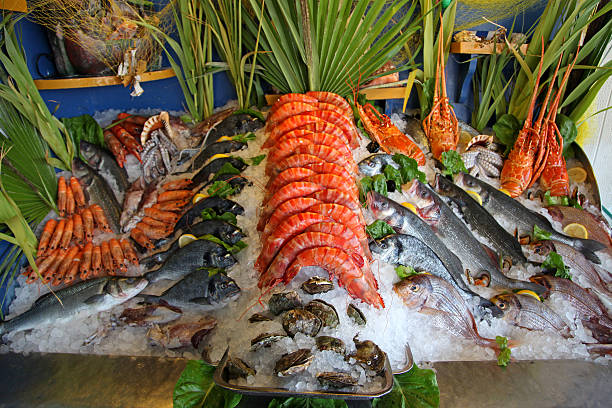 istock Frozen seafood in fornt of restaurant 479620651