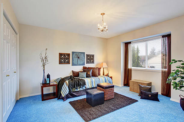 istock Georgous living room with bright blue carpet. 479621888