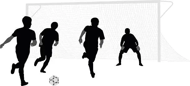 Vector illustration of Organized Soccer Game