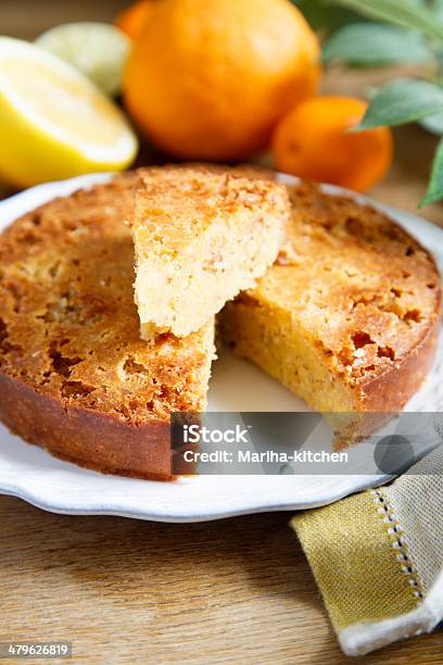 Citrus Polenta Cake Stock Photo - Download Image Now - Polenta, Cake, Lemon - Fruit