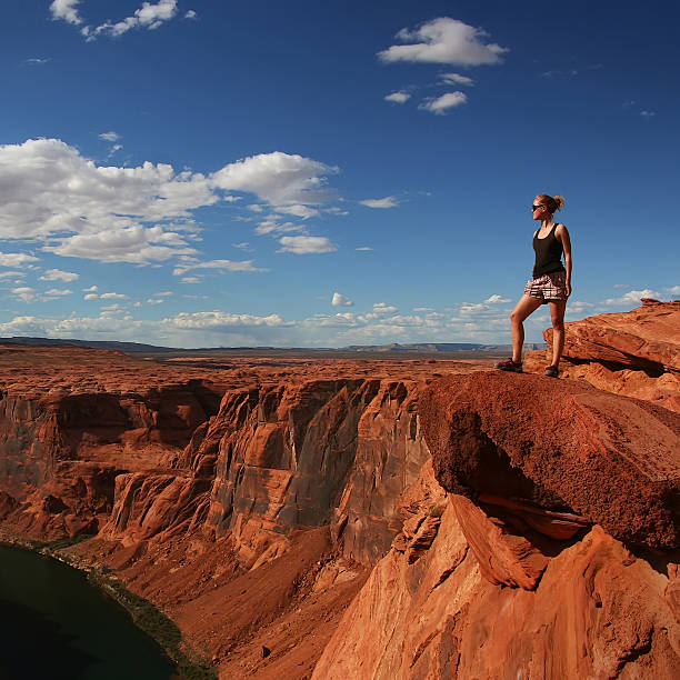 Young woman at the edge