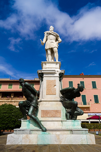 Leghorn, Italy - June 22, 2015: The Monument of the Four Moors after recent restoration