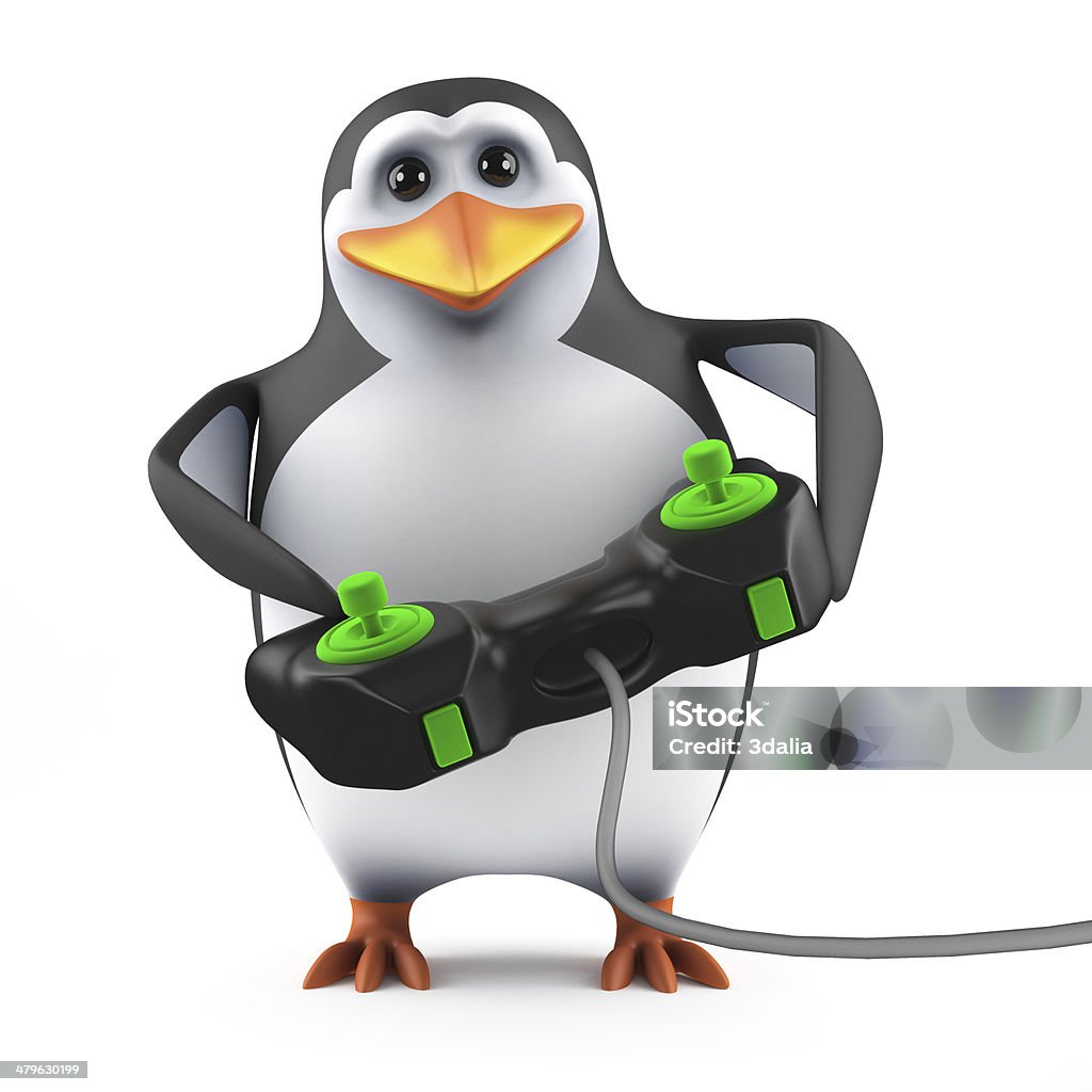 3d Penguin Video Gamer Stock Photo - Download Image Now - Animal, Animal  Body Part, Animal Wing - iStock