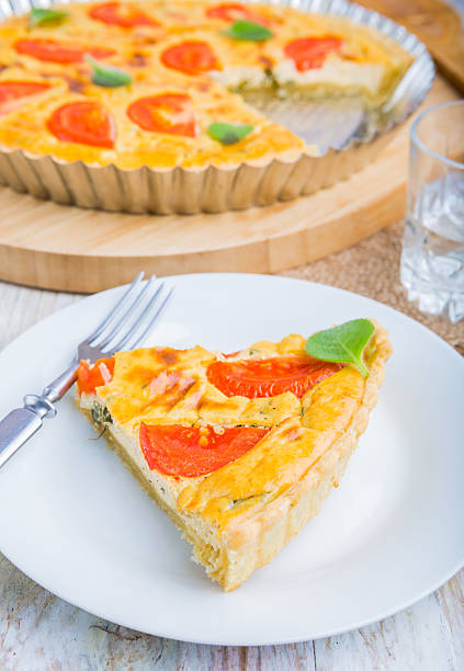 istock Tart with cottage cheese and tomatoes 479630344