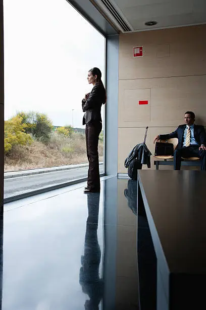 Photo of Business people in waiting area