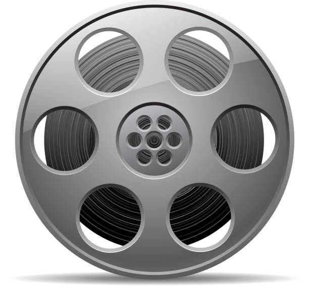 film reel drawn of vector film reel illustrations.This file has been used illustrator cs3 EPS10 version feature of multiply. spool stock illustrations