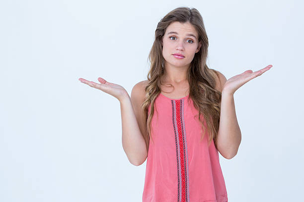 istock Unsure woman gesturing do not know sign 479637984
