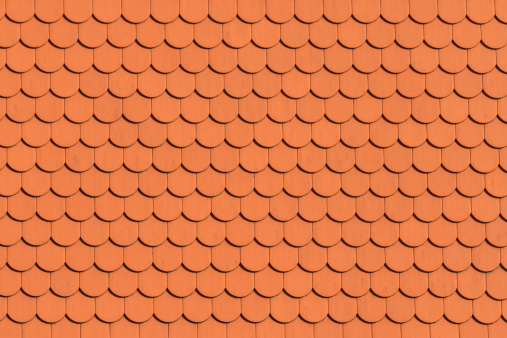 Red roof tile pattern (close up)