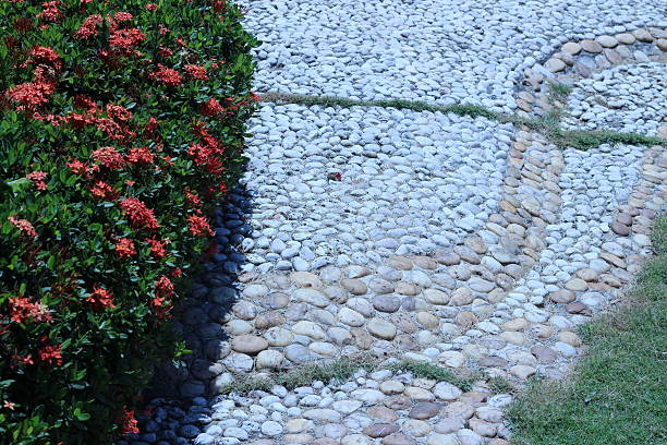 istock The garden walkways lined with beautiful rock 479640384