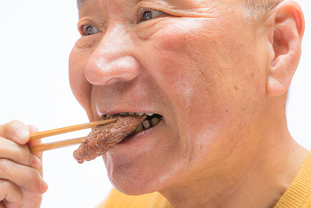 Senior Man Eating