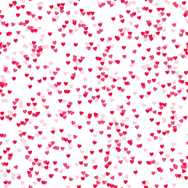 ilustrações de stock, clip art, desenhos animados e ícones de confete - heart shape confetti small red