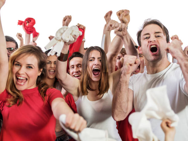 istock Ecstatic group of sport fans shouting and cheering. 479651562