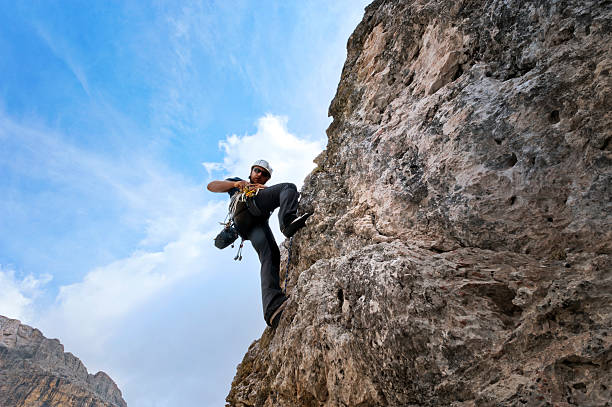 Rock climbing stock photo