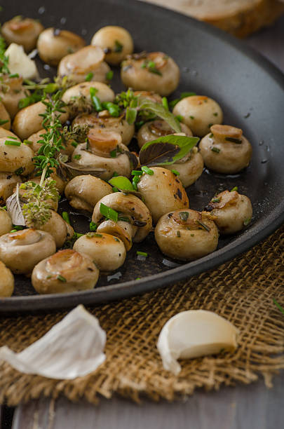 istock Salad of small mushrooms and herbs 479661380