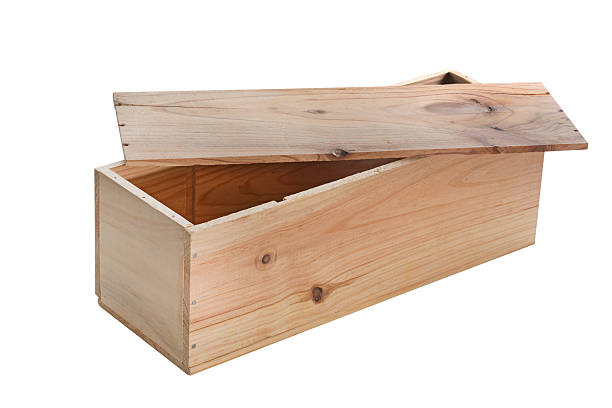 istock Small wooden box isolated on white background 479662449