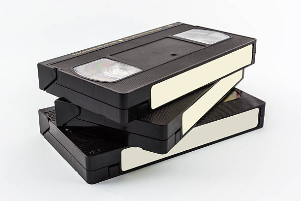 cassette vhs video. - vcr video cassette tape video television foto e immagini stock