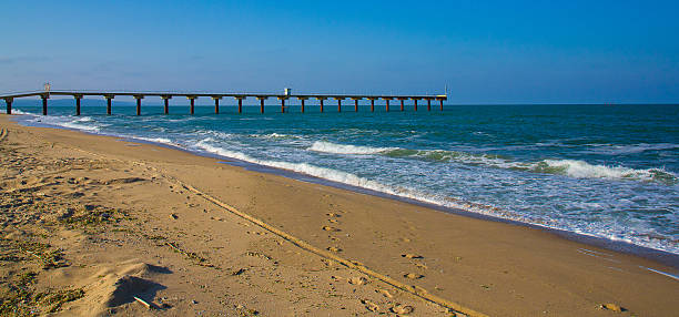 istock Sea strand with wharf 479667553