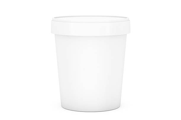 istock White Food Plastic Tub Bucket Container For Dessert, Yogurt, Ice 479669440