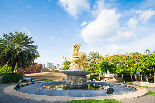 istock gold statue dragon in Phuket town 479669832