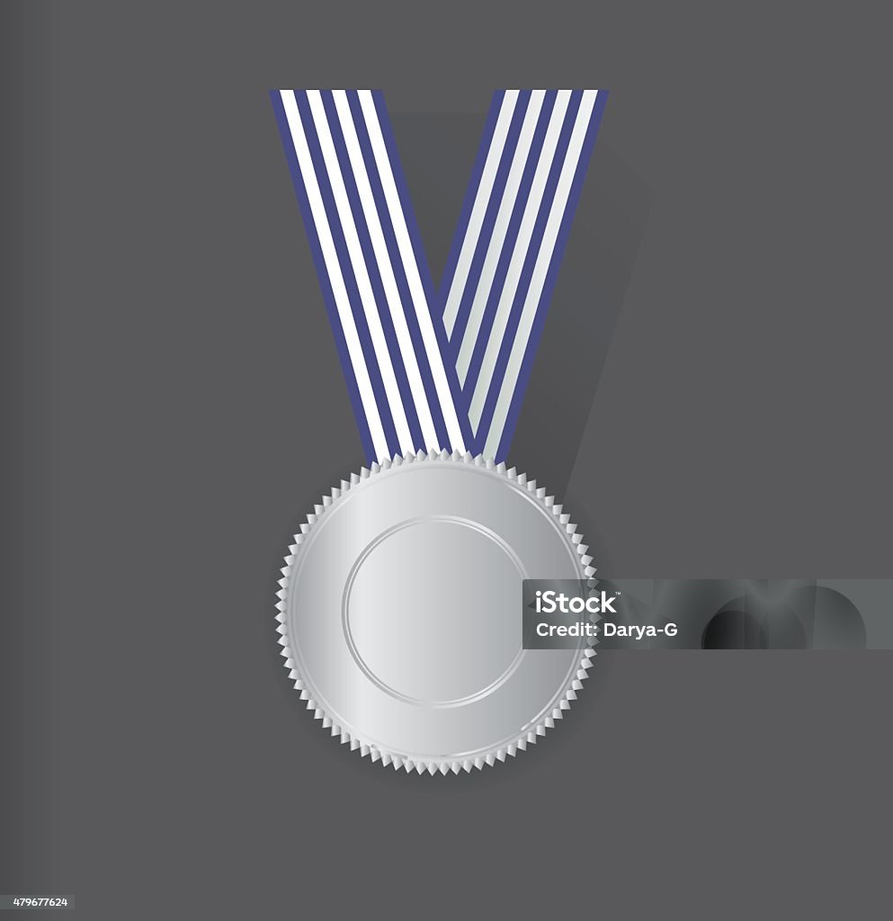 Silver Medal Vector Design Stock Illustration - Download Image Now