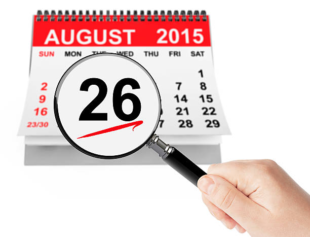 Women's Equality Day Concept. 26 August 2015 calendar with magni