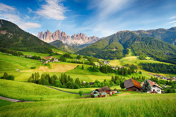 Dolomites alps, Mountain - Val di Funes Dolomites alps, Mountain - Val di Funes tyrol state austria stock pictures, royalty-free photos & images
