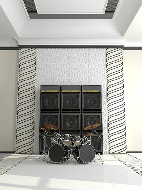istock Drums and guitar amps 479684566